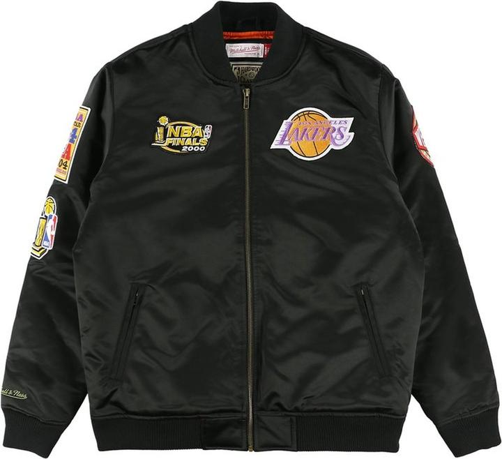 Mitchell & Ness M&N Satin Bomber Jacke - FLIGHT Los Angeles Lakers - L (L)