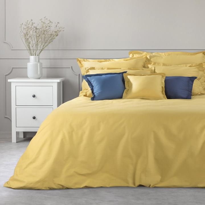 Produktbild Eurofirany NOVA COLOR POS / NOVAC / MU / PO Cotton duvet cover with satin sheen, 220X200 cm, color: mustard (Duvetbezug, 220 x 200 cm)
