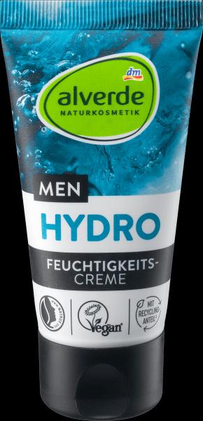 Actual product image dm alverde MEN Hydro Nature Moisturizing Cream Organic Aloe Vera (7 ml, 24h cream)