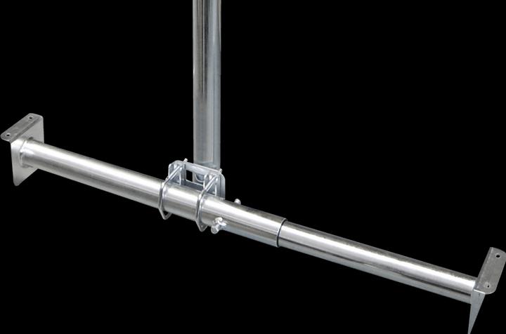 Produktbild Megasat 110067 Mast 48/1200 Sparrenabst.610-1100mm stah (Spiegel + Antennen Montage)