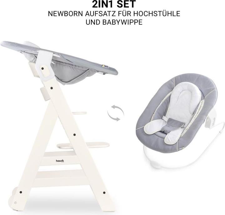 Produktbild Hauck Hochstühle Beta Plus White 5-tlg. Newborn Set - Hochstuhl + 2in1 (Hochstuhl)