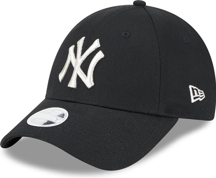 New Era 9Forty Damen Cap - Metallic New York Yankees Schwarz