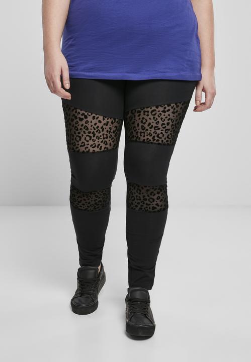 Image du produit Urban Classics Ladies Flock Lace Inset Leggings (XS)