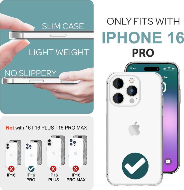 Immagine prodotto Nalia Manicotto in silicone trasparente (Apple iPhone 16 Pro)
