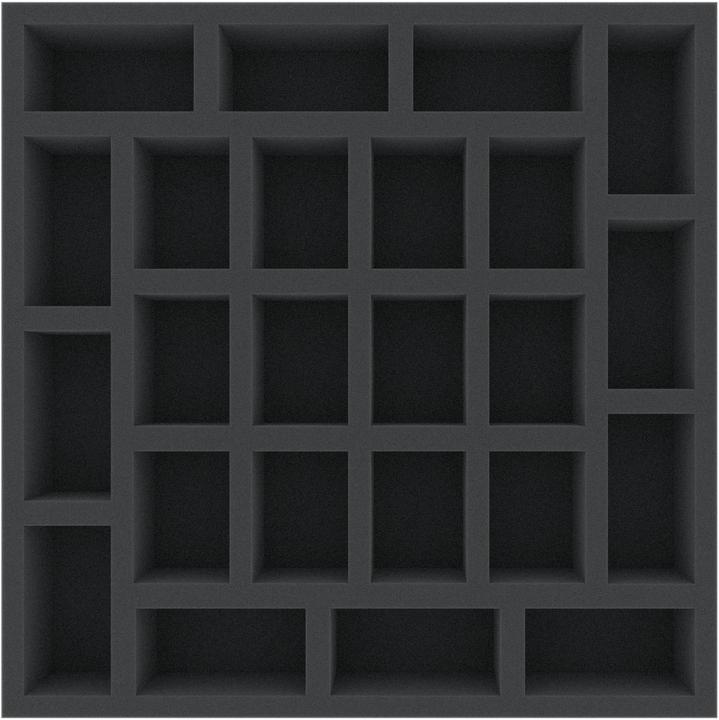 Produktbild Feldherr DVMEST055BO - 320 mm x 320 mm x 55 mm Schaumstoffeinlage für Brettspiele - 24 Fäch (Schaumstoff)