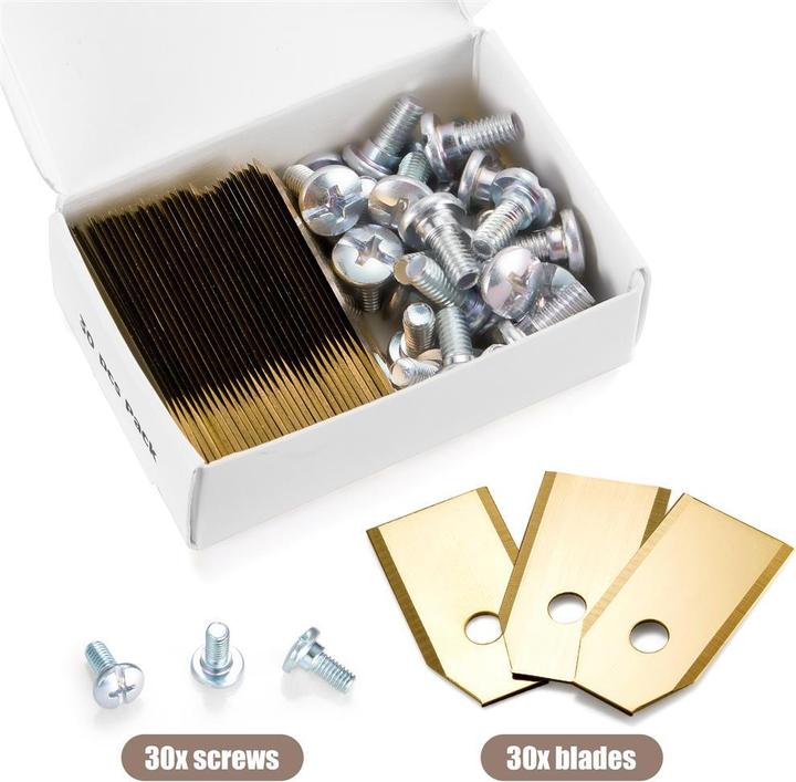 Actual product image Intirilife 30x robotic lawnmower replacement blades (Mowing robot, Garden machinery spare parts)