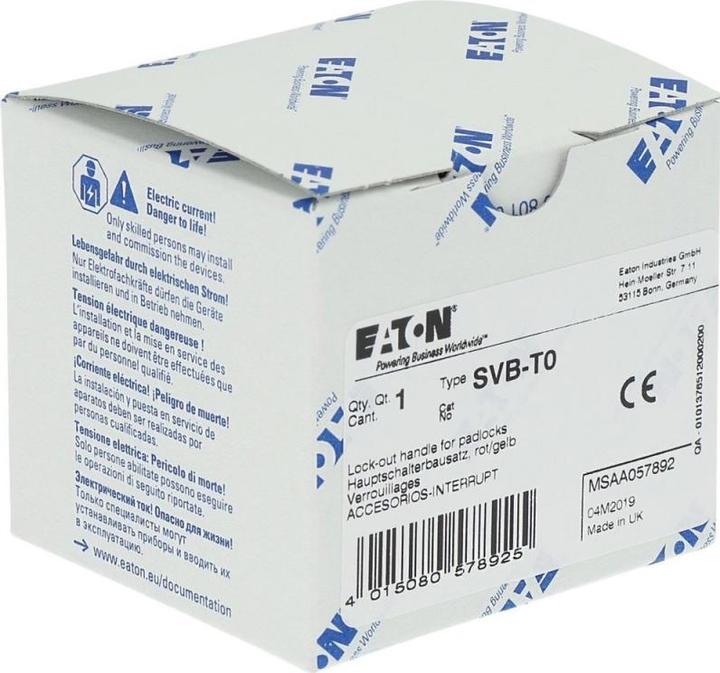 Produktbild Eaton Handle, red / yellow, lockable, for padl