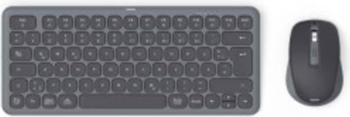 Produktbild Hama Multi-Device-Tastatur-Maus-Set WKM-500 kabellos klein SW QWERTZ DE (DE, Kabellos)