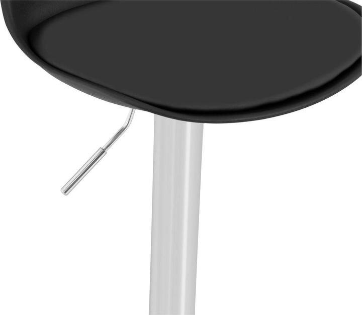 Produktbild Fromm & Starck 4 Barhocker mit Lehne und Stahlsockel Barstuhl Tresenhocker Küchenhocker schwarz