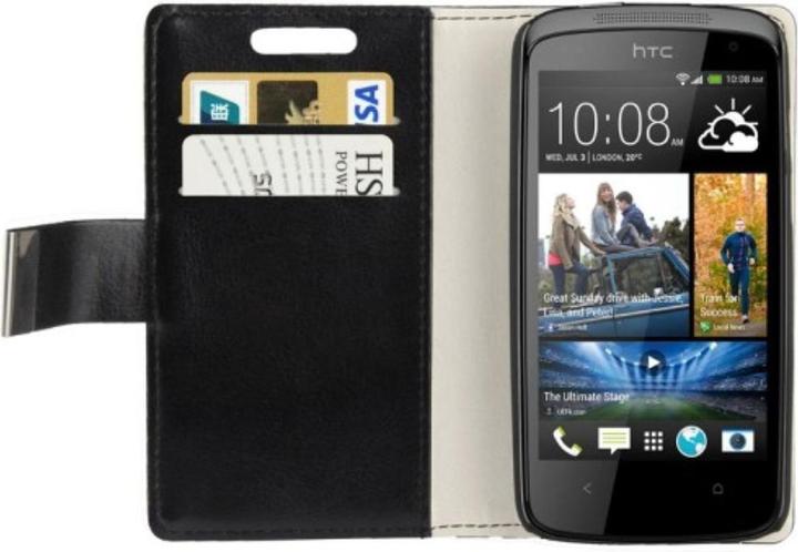 Produktbild König Design Handyhülle Tasche für HTC Desire 500 schwarz (HTC Desire 500)