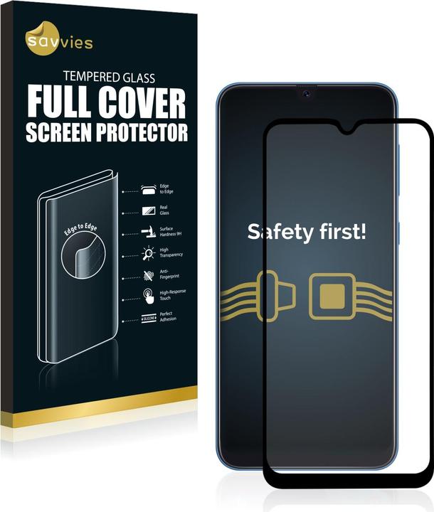 Produktbild Savvies Full-Screen Displayschutz Panzerglas Schutzglas (1 Stück, Samsung Galaxy A20)