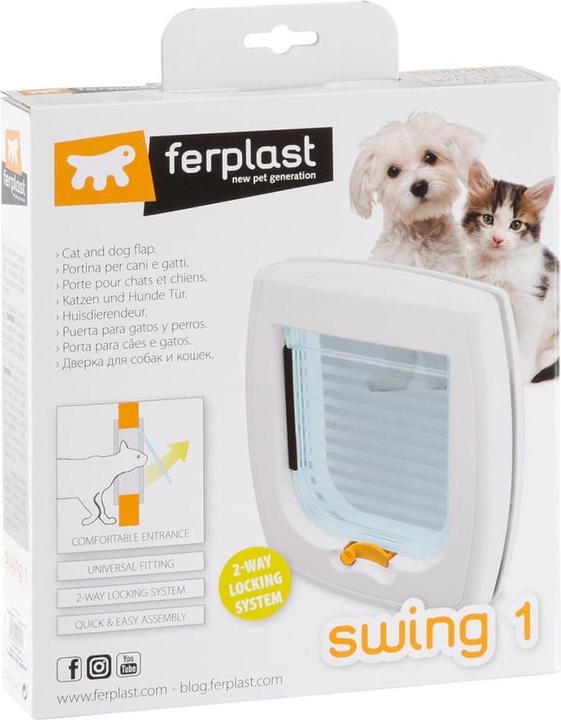 Immagine prodotto Ferplast Porta gatto Swing 1SB a 2 vie bianco (Gattaiola manuale)