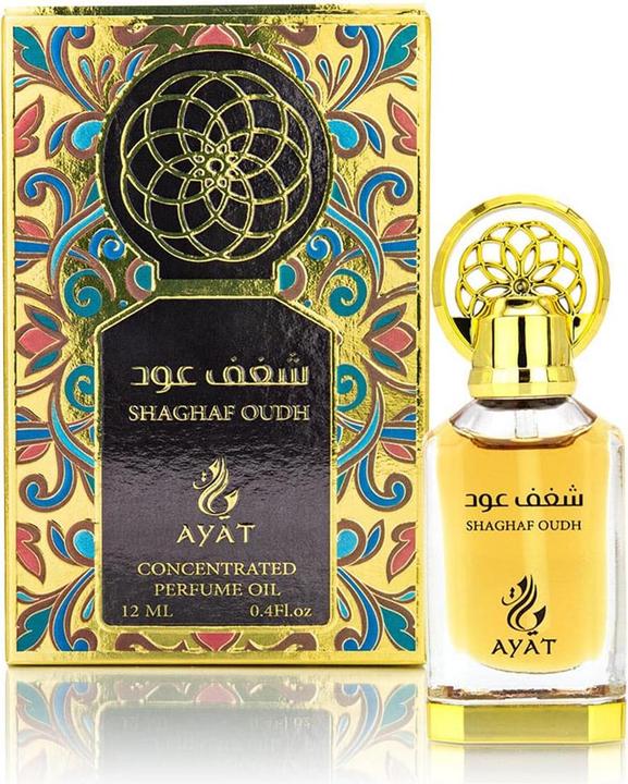 Ayat Perfumes Shaghaf Oud 12ml Alcohol-Free Perfume Oil Unisex Oriental Musk