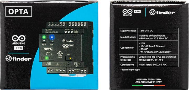 Actual product image Arduino Opta WiFi AFX00002 PLC communication module 12 V/DC, 24 V/DC