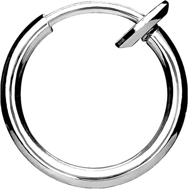 Hollywood Body Jewelry Fake Nasenring silber mit Titanium Beschichtung (Chirurgenstahl 316L, ohne Messing)