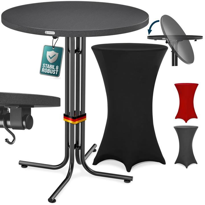 Casaria Table haute avec housse