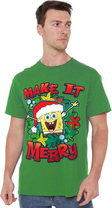 Produktbild Spongebob Squarepants Make It Merry TShirt weihnachtliches Design (4XL)