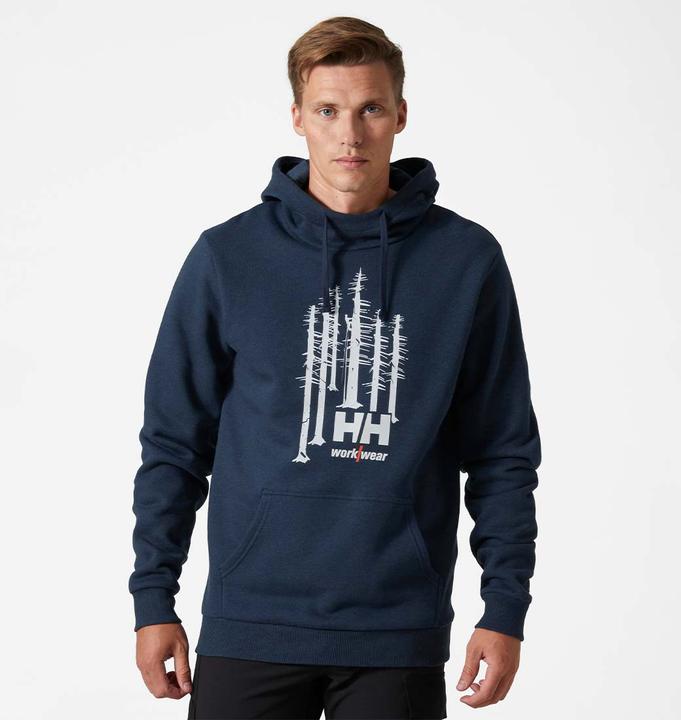 Helly Hansen Workwear Džemperis HELLY HANSEN Graphic Hoodie, tamsiai mėlynas 2XL (XXL)