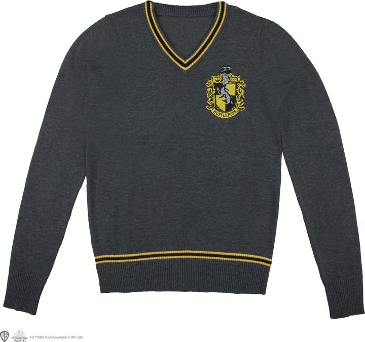 Cinereplicas Harry Potter - Hufflepuff - Grey Knitted Sweater - Large (L)