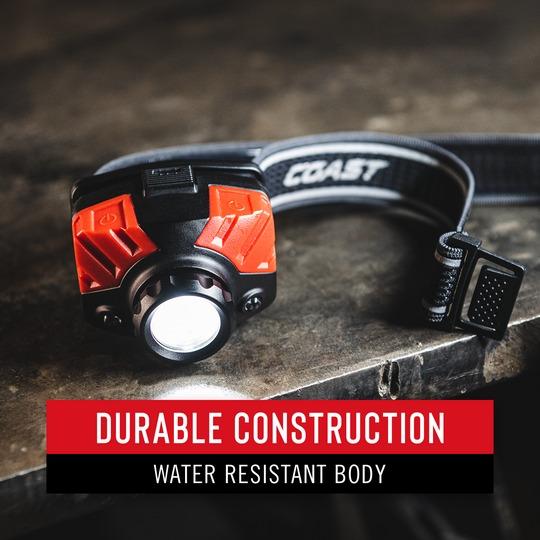Actual product image Coast FL75R rechargeable headlamp 1000 lumen - in hanging box (530 lm)