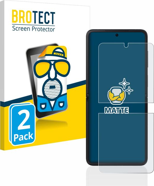 Actual product image BROTECT Anti-glare screen protector matt (2 Piece, Oppo Find N2 Flip)