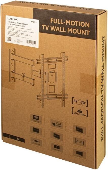 Actual product image LogiLink Bracket for LCD TV / curved LCD TV (full-motion) (Wall, 70", 50 kg)