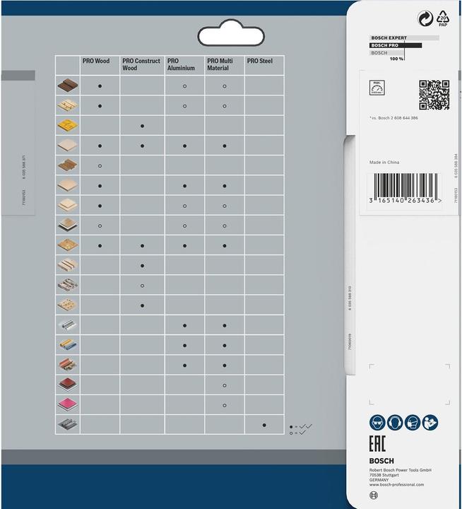 Produktbild Bosch Professional Zubehör PRO Wood Kreissägeblatt, 184 x 2.6 x 16 mm