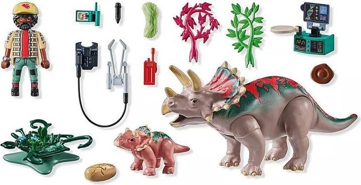 Actual product image Playmobil Triceratops with young animal (71821, Playmobil dinos)
