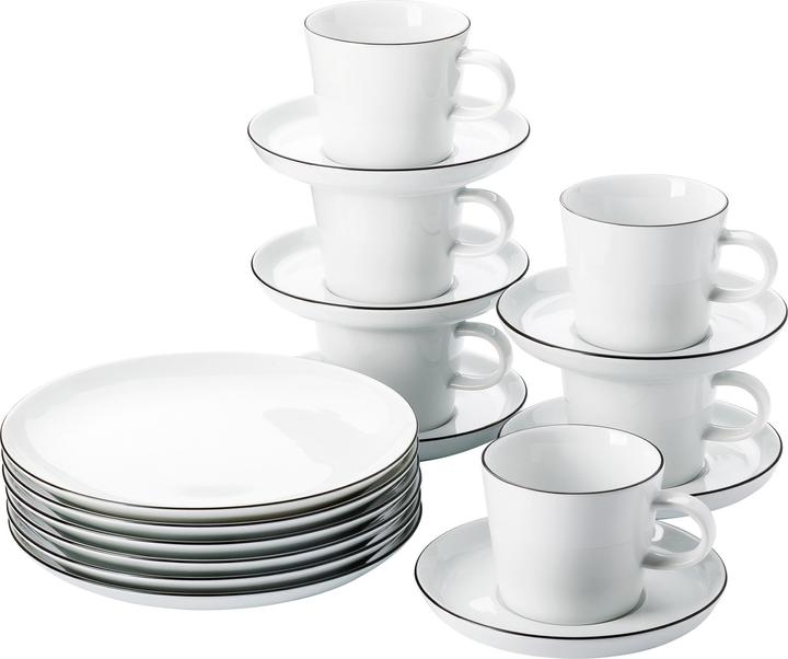 Actual product image Arzberg Cucina Basic Colori Black (18 Piece)