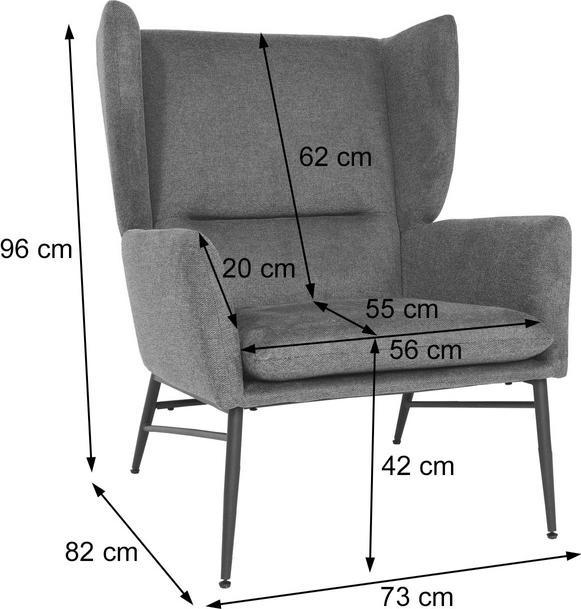 Produktbild Mendler Lounge-Sessel HWC-L62, Stoff/Textil Metall - grün