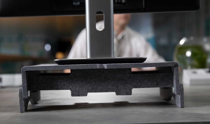 Produktbild Bakker Elkhuizen Monitorständer Q-Riser 110 Circular, grau retail (Tisch, 30")