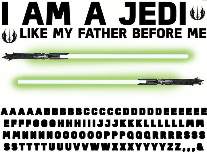 Produktbild Roommates Star Wars Glow in the Dark Wandaufkleber I am a Jedi