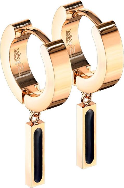 Star Piercing Ohrring zum Klappen rosegold Anhänger Balken (ohne Messing, Chirurgenstahl 316L)