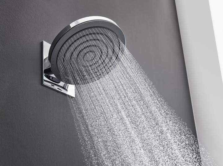 Actual product image hansgrohe HG overhead shower PULSIFY 260 2jet with wall connection EcoSmart version chrome (2 Beam types)