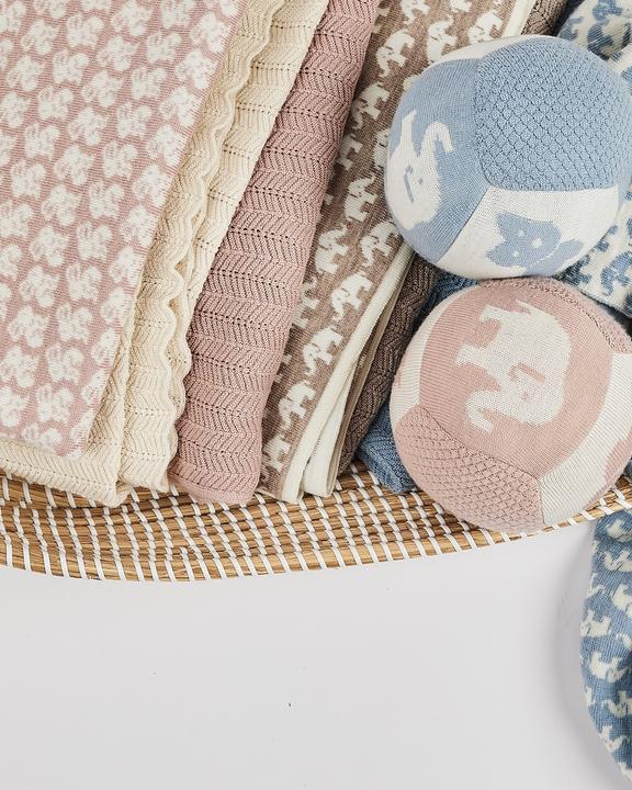 Immagine prodotto Smallstuff - Baby blanket AO rabbits - Merino Wool Powder - 80x100 cm (70007-92) (80 x 100 cm)