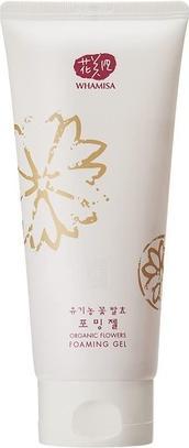 Whamisa Organic Flowers Foaming Gel Deep Cleansing and Moisturizing Face Foam mit K-Beauty Hyaluronsäure (Schaum, 150 ml)