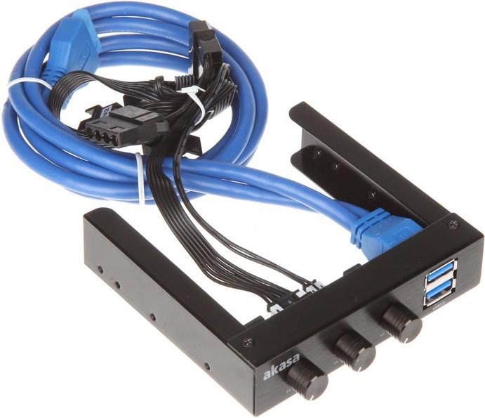 Produktbild Akasa AK FC-06U3BK Lüftersteuerung (3 Lüfter)