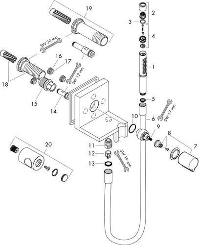 Produktbild Axor Starck ShowerCollection Handbrausemodul Unterputz 12 x 12, eckig
