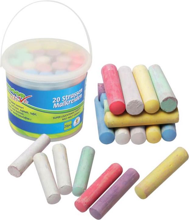 Vedes Street paint chalk in bucket (Multicoloured, 20 x)