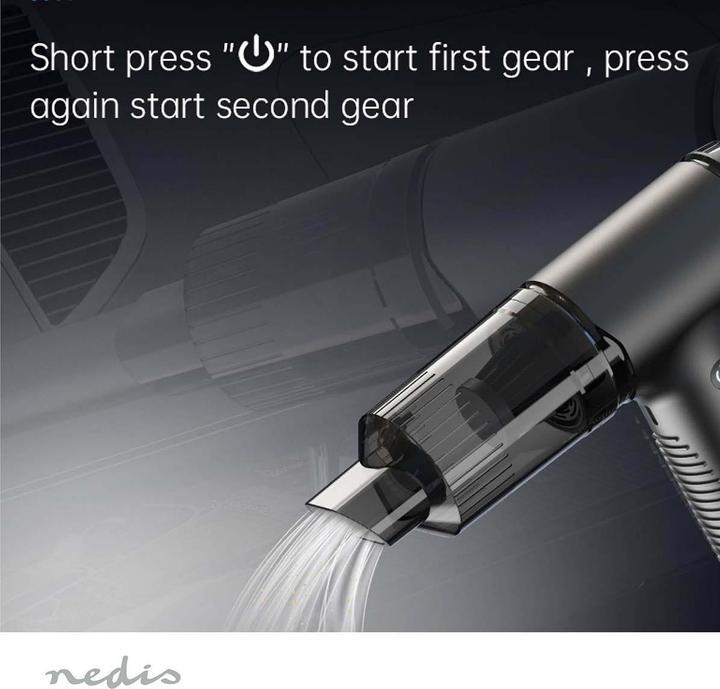 Actual product image Nedis Handstaubsauger | Luftgebläse | 90 W | Wiederaufladbar | Nass / Trocken | Li-Ion | Schwarz