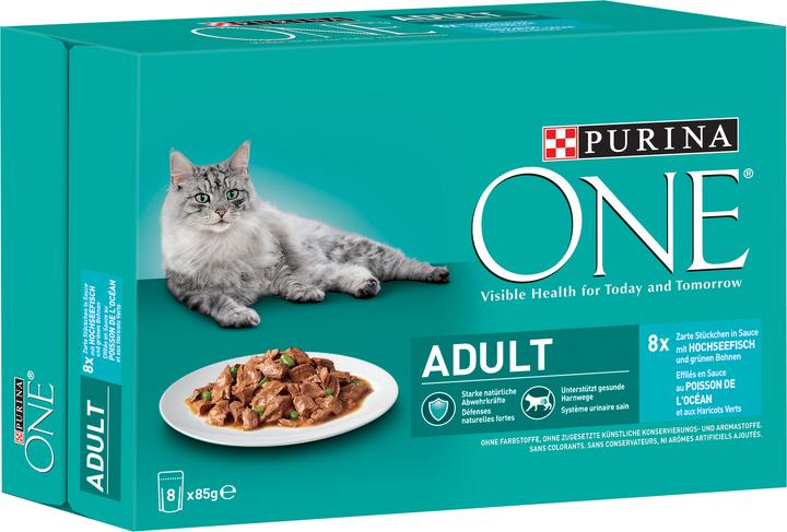 Produktbild Purina ONE Ozeanfisch (Adult, 8 Stk., 85 g)