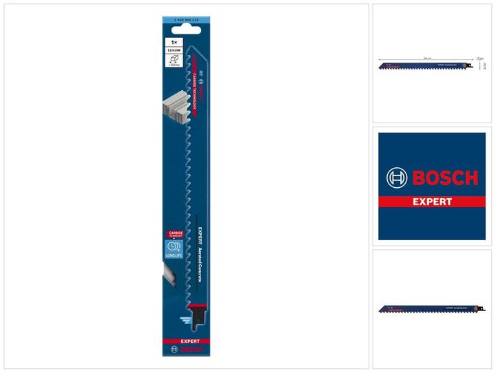Actual product image Bosch Professional Zubehör Expert 'Aerated Concrete' S 1241 HM reciprocating saw blade, 1 piece