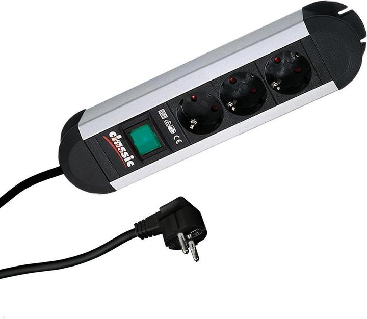 Image du produit Bachmann Bâti de prises PRIMO CLASSIC ALU, 3x avec (3 x, CEE 7/3, 2 m)