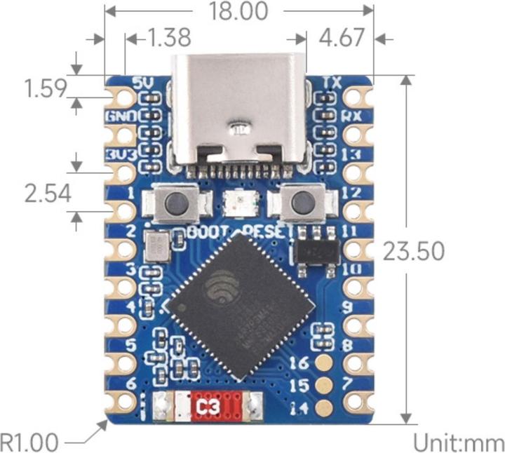 Immagine prodotto WaveShare Scheda di sviluppo ESP32-S3 Zero