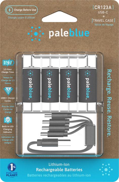 Produktbild Pale Blue Rechargeable battery (4 Stk., CR123A, 860 mAh)