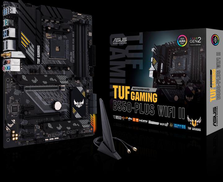 Actual product image ASUS TUF GAMING B550-PLUS WIFI II (AM4, AMD B550, ATX)