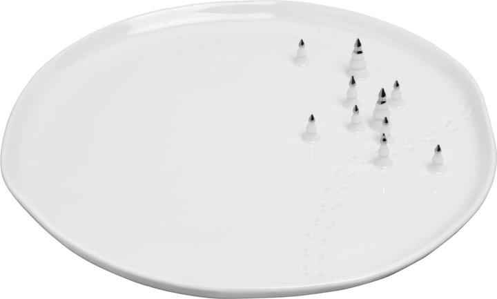 Räder Porzellangeschichten Teller Tannen, Silber, weiss, 1 (1 x)