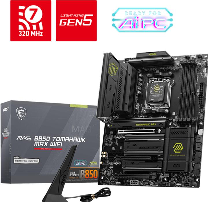 Produktbild MSI MAG B850 Tomahawk Max WIFI (AM5, AMD B850, ATX)