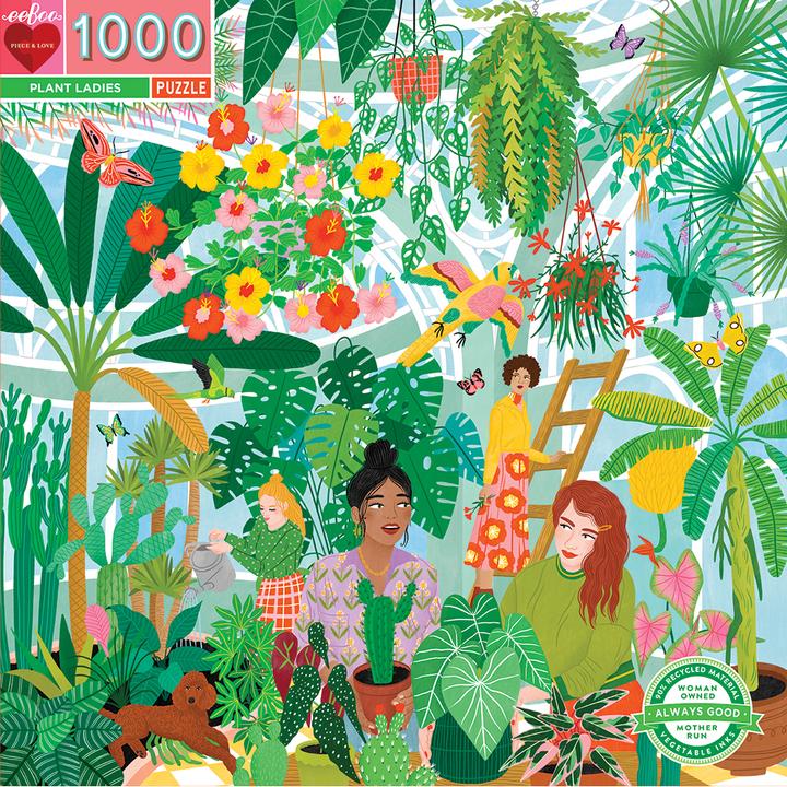 Produktbild Eeboo Rundes Puzzle 1000 Teile - Grüne Finger (1000 Teile)