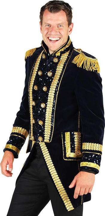 Immagine prodotto Thetru Giacca da uomo in broccato Exellent, blu/oro (L)